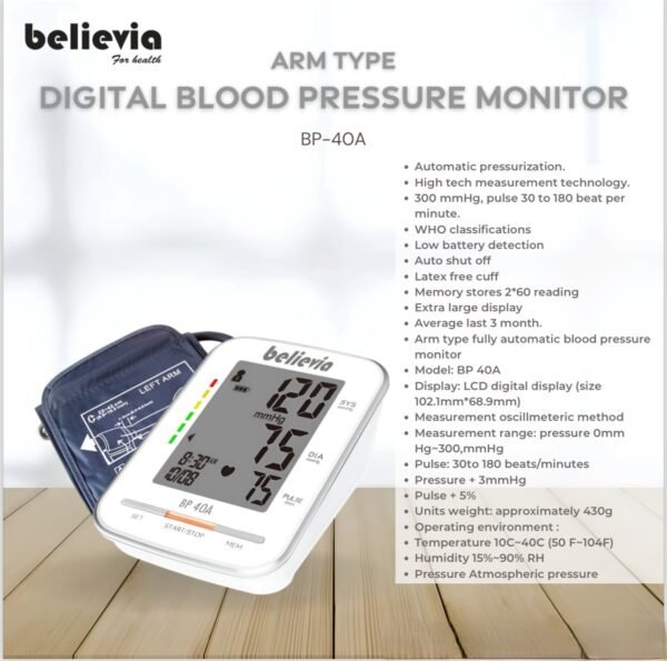 Arm Type digital Blood Pressure Monitor, WITH ADAPTER(BP-30 A) - Image 2