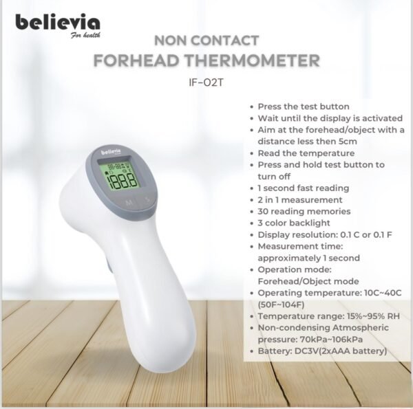 Non Contact Forehead Thermometer (IF-02T) - Image 2