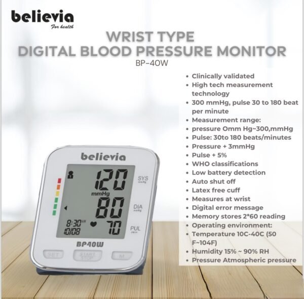 Wrist Type Digital Pressure Monitor (BP-40W) - Image 2