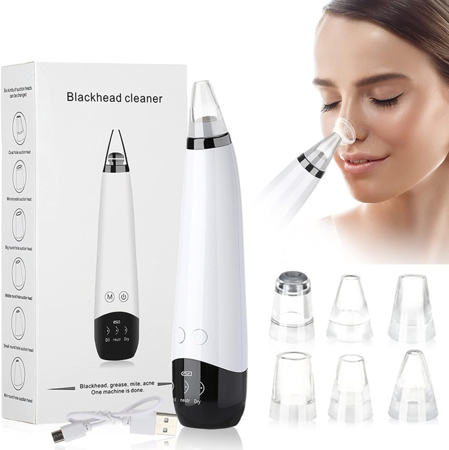 Blackheads Removal Machine Rechargeable Original 6 in 1 Multi-Functional