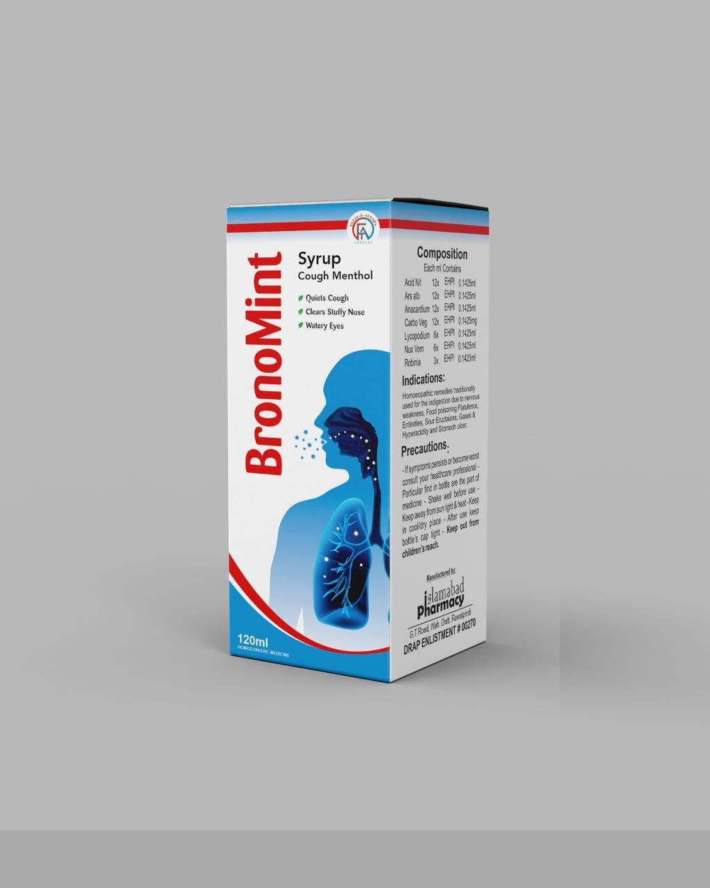 Brononomint Homeopathic Cough Syrup – Menthol Formula | Fazal-e-Ayesha Traders