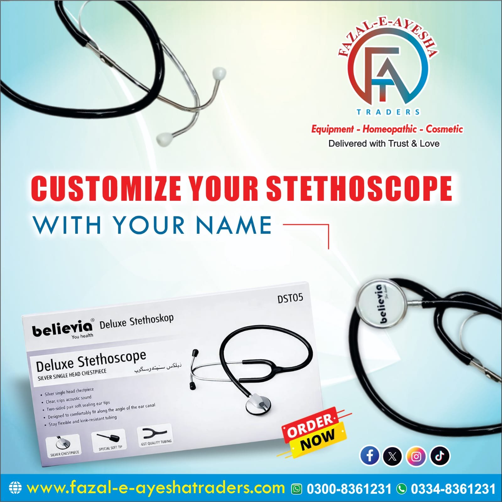 Customized Stethoscope with Your Name