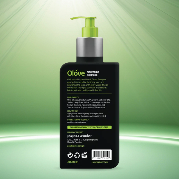 Olóve Nourishing Shampoo – Pure Olive Oil Care for Stronger Roots & Hair Fall Control - Image 2