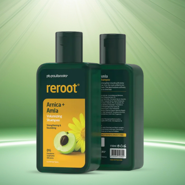 reroot® Arnica + Amla Volumizing Shampoo – Total Lift, Strength, and Nourishment