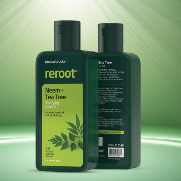 reroot™ Neem + Tea Tree Purifying Hair Oil – Zero Scalp Buildup, Maximum Freshness