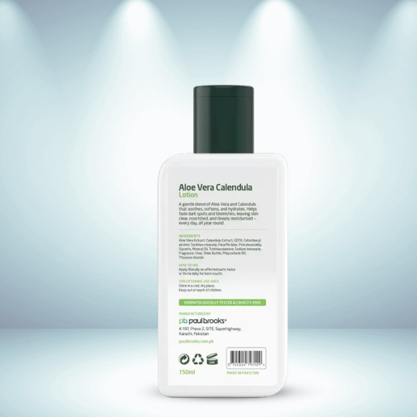 Paul Brooks Aloe Vera Calendula Lotion – Deeply Nourishes Hands & Body (150ml) - Image 2
