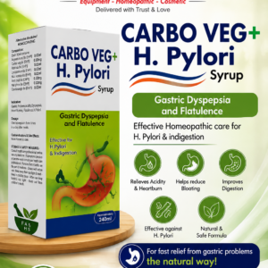 Carbo Veg+ H. Pylori Syrup – Gastric Dyspepsia & Flatulence (Approx. 240ml)